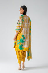 2-Pc Printed Lawn Shirt with Straight Trouser SCPM3-021